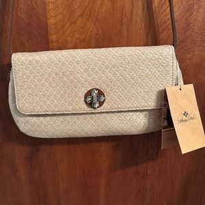 Patricia Nash diamond weave natural Crossbody bag new with tags never used